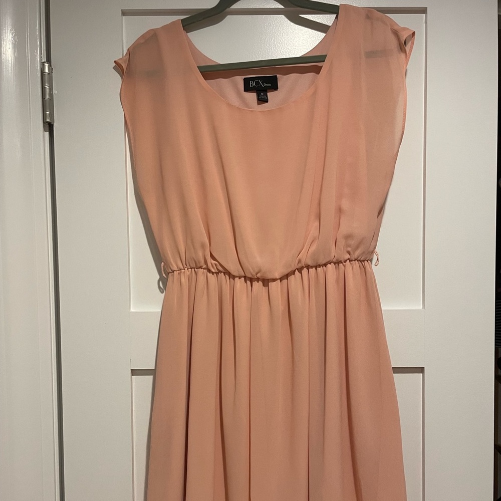 BCX Dress. Size M. Peach colored. Optional gold belt.